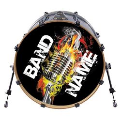 Custom Bass Drum Head DECAL – Many Sizes – Use our stock Designs, or Send us yours.  ...