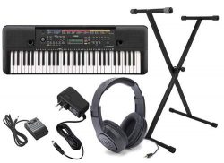 Yamaha PSR-E263 Ultra Premium Keyboard Package with Headphones,Stand,Sustain Pedal,and Power Supply