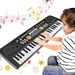 WOSTOO Piano for Kids, 49 Keys Multi-Function Electronic Kids Piano Keyboard Educational Toy, Re ...