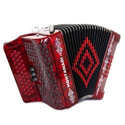 Acordeon Montanari 3412 3S Sol Rojo GCF Accordion