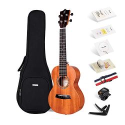 Enya Concert Ukulele 23 Inch Mahogany Beginner Ukulele – With Starter Kit includes Online  ...