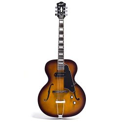 NEW GROTE Jazz Electric Guitar Semi-Hollow Body Chrome Hardware (Vintage Sunburst)