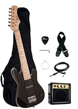 30″ Kids 1/2 Size ULTIMATE Electric Guitar Package with 3W Amp, Gig Bag, Strap, Cable and  ...