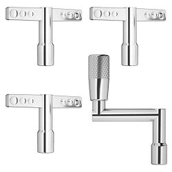 Donner Drum Keys 4-Pack Continuous Motion Speed Key Universal Drum Tuning Key Standard Chrome Wi ...