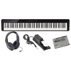 Casio PX-S1000BK 88 Weighted Key Digital Piano w/Cloth, Sustain Pedal, Headphon