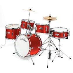 Ashthorpe 5-Piece Complete Kid’s Junior Drum Set with Genuine Brass Cymbals – Childr ...