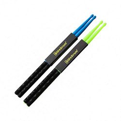 Nylon Drumsticks 5A 2 pair with ANTI-SLIP Handles for Drum Light Durable Plastic Exercise 2 Pair ...
