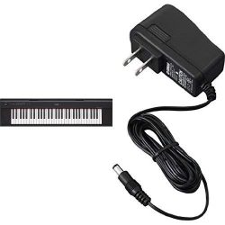 Yamaha NP12 61-Key Lightweight Portable Keyboard, Black with AC Power Adaptor