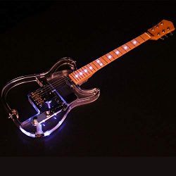 ZUWEI Acrylic Body Electric Guitar LED Light Upgraded Skeleton – Canada Maple Neck – ...