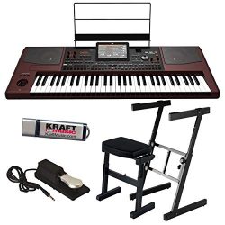 Korg Pa1000 Professional Arranger Keyboard with Z-Frame Stand, Z-Frame Bench, Piano-Style Sustai ...