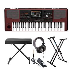 Korg PA1000 Professional Arranger Keyboard bundle with Knox Bench, Stand, Sustain Pedal & St ...
