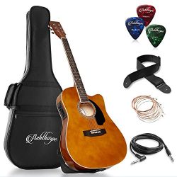 Ashthorpe Full-Size Cutaway Thinline Acoustic-Electric Guitar Package – Premium Tonewoods  ...