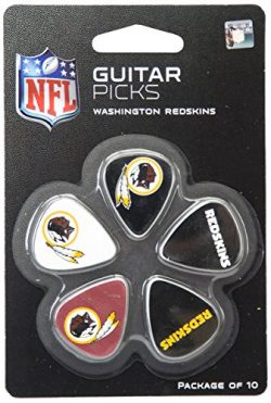 Woodrow Guitar by The Sports Vault NFL Washington Redskins Guitar Picks, 10 Pack