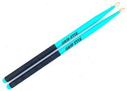 GRIP STIX 15″ Long TURQUOISE with Black Non-Slip Grip Drumsticks – Ideal for All Dru ...