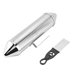 Alomejor Metal Guiro Stainless Steel Latin Hand Percussion Instrument with Handle Guiro Musical  ...