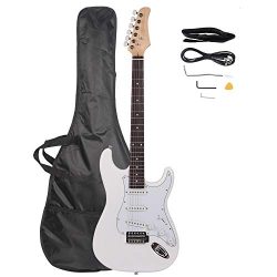 Z ZTDM Full Size 39″ Rosewood Fingerboard Electric Guitar with Gigbag Strap Amp Wire Tremo ...